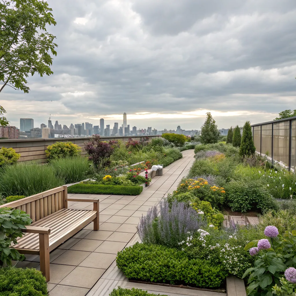 Rooftop garden design course illustration